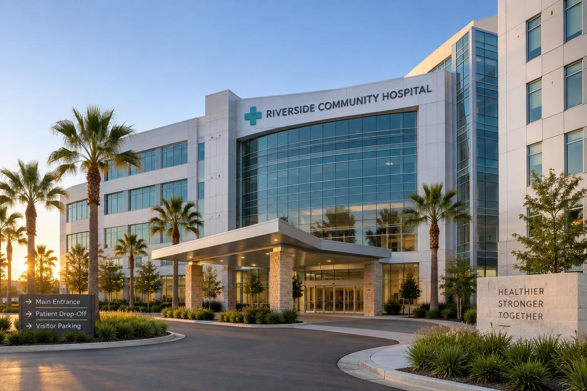 Exterior of Riverside Community Hospital (Main Campus)